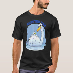 T-shirt Père dédié Swan Happy Fête des pères papa dédié