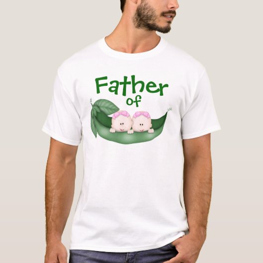 T-shirt Père des filles jumelles (Devant)