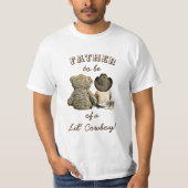 T-shirt Père d'être de Lil' Cowboy & Teddy Bear (Devant)