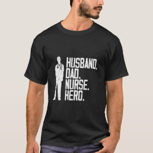 T-shirt Père du mari infirmière fière infirmière père rétr