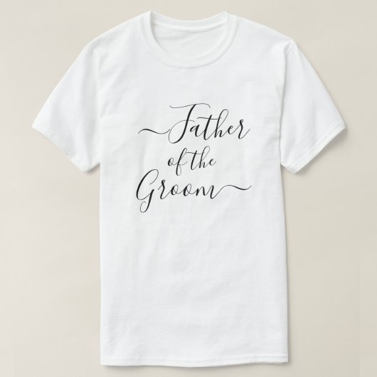 T-shirt Père du marié, écriture moderne pour la fête de ma (Design devant)