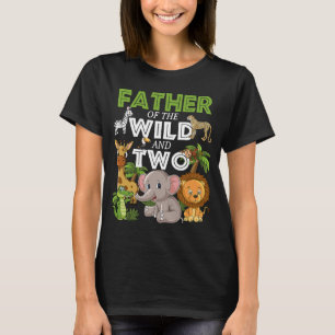 T-shirt Père du Wild Two Zoo Anniversaire Safari Jungle