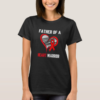 T-shirt Père d'un guerrier du cœur Sensibilisation à la ma
