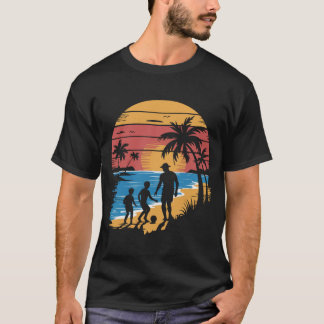 T-shirt Père et 2 fils beach soccer