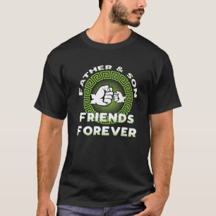 T-shirt Père Et Fils Amis Pour Jamais Fist Bump Parent