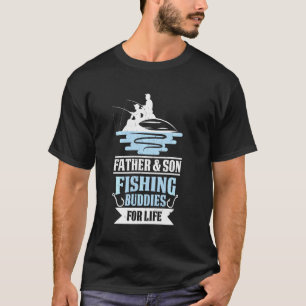 T-shirt Père et fils, compagnons de pêche pour la vie pois