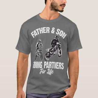 T-shirt Père Et Fils Coureurs Partenaires Pour Vélo De Vie