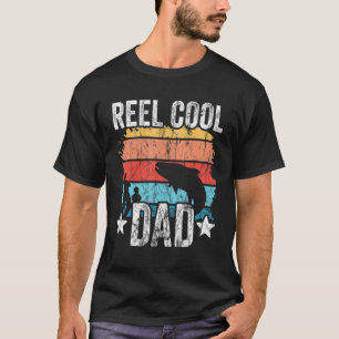 T-shirt Père et fils hommes pêchant Moulinet Rétro Cool Pa