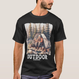 T-shirt Père et Fils Liens Extérieurs Camping Pêche Adv