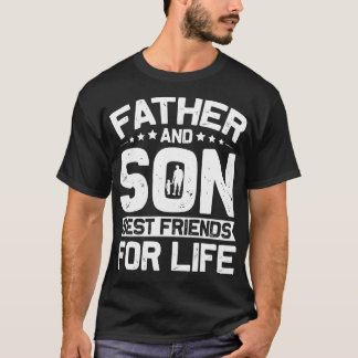 T-shirt Père Et Fils Meilleurs Amis De La Vie