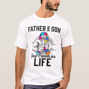 T-shirt Père et Fils Meilleurs Amis pour la Vie Puzzle Rub