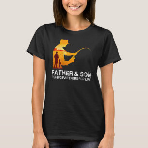 T-shirt Père Et Fils Partenaires De Pêche À Vie