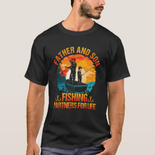 T-shirt Père et fils partenaires de pêche pour la vie Fête