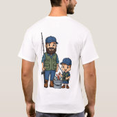 T-shirt Père et fils pêchant ensemble (Dos)