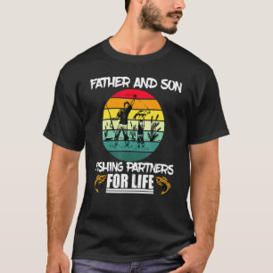 T-shirt Père et fils pêchant ensemble partenaires de pêche
