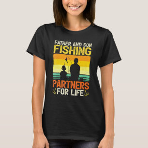 T-shirt Père et fils pêchant ensemble Partenaires pour la