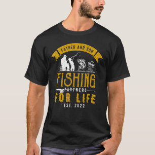 T-shirt Père et fils pêche partenaires pour la vie corresp