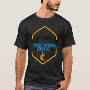 T-shirt Père et fils pêcheurs partenaires pour la vie glac