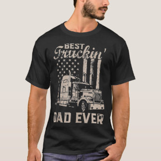T-shirt Père Father's Best Truckin Papa Ever US