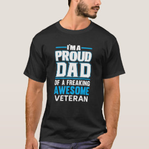 T-shirt père fier d'un super vétéran fou Swea