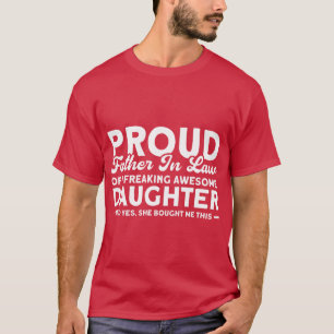 T-shirt Père Fier En Droit D'Une Famille De Fille Immense