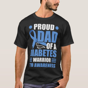 T-shirt Père Fière D'Un Guerrier Du Diabète T1D Type De Se