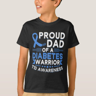 T-shirt Père Fière D'Un Guerrier Du Diabète T1D Type De Se