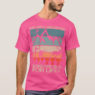 T-shirt Père Fille Chasse Partenaires Pour La Vie Papa Cha