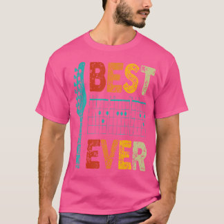 T-shirt Père guitariste Meilleur Papa Jamais D A D Accords