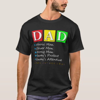 T-shirt PÈRE HEUREUX PÈRE DAY drôle