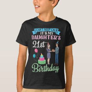 T-shirt Père Je ne peux pas garder le calme Son 21e Bi de