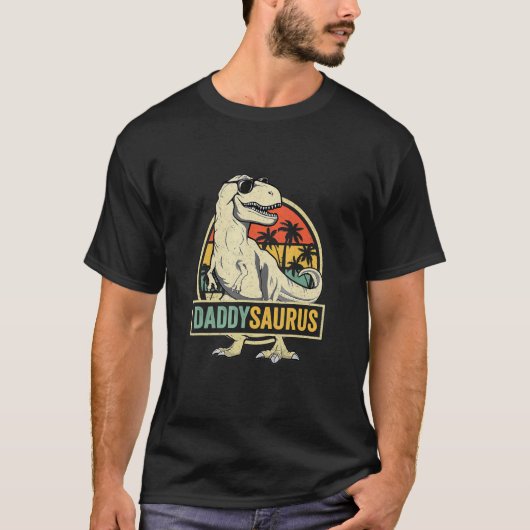 T-shirt Père Jour Daddysaurus Trex Dinosaur Daddy Saurus (Devant)