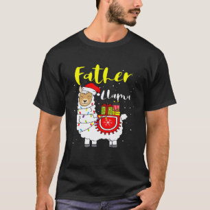 T-shirt Père Lama Allume le Chapeau de Père Noël Xmas Pyja