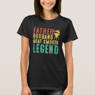 T-shirt Père Mari Fumeur De Viande Légende Fumeur De Vian