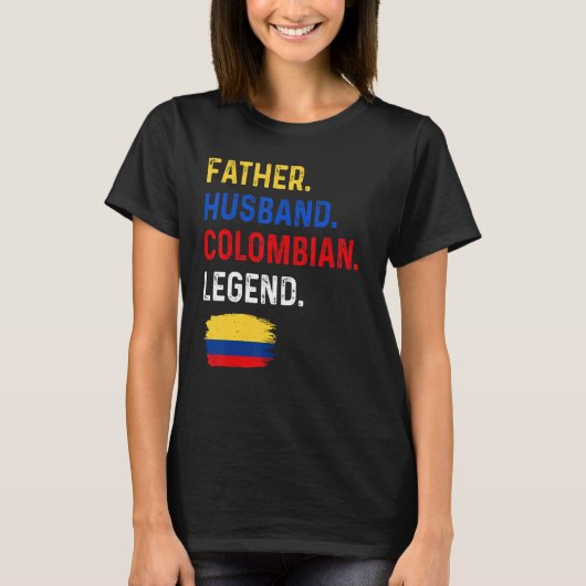 T-shirt Père Mari Légende colombienne Fier Papa Colombie (Devant)