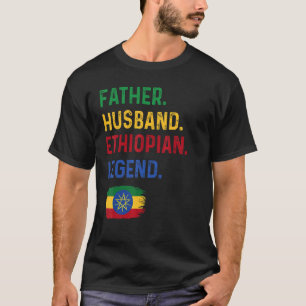 T-shirt Père Mari Légende Éthiopienne Papa Fier Éthiopie