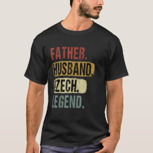 T-shirt Père Mari Tchèque Légende République Tchèque Papa