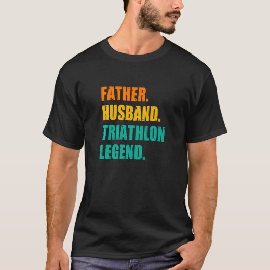 T-shirt Père Mari Triathlon Légende Runing Cycling Sp (Devant)