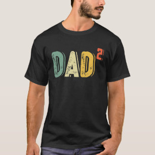 T-shirt Père Mens D'Être De 2 Enfants - 2E Puissance Carré