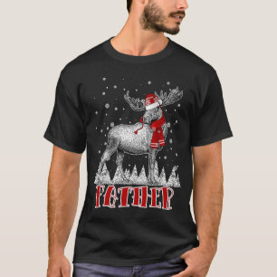 T-shirt Père Moose Porter le chapeau du Père Noël Correspo