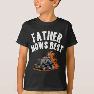 T-shirt Père Mows Meilleur Amusant Papa Feu Feu Flamme Pel