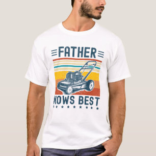 T-shirt Père Mows Meilleur Drôle Maillot de pelouse papa V