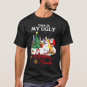 T-shirt Père Noël à cheval sur un Corgi gallois Ceci est m