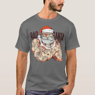 T-shirt Père Noël à la barbe Casquette à la mauvaise Père