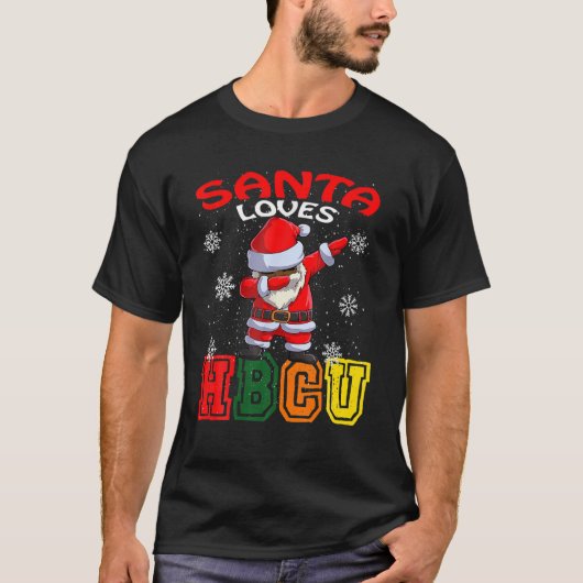 T-shirt Père Noël afro-américain HBCU Noël 2021 (Devant)