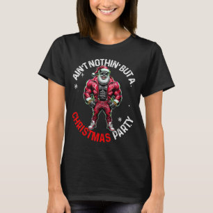 T-shirt Père Noël afro-américain noir Pyjama de Noël