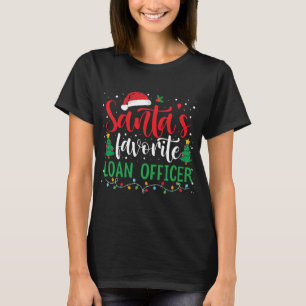 T-shirt Père Noël Agent de prêt favori Noël Santa Hat