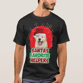 T-shirt Père Noël aide préférée chiot-dog