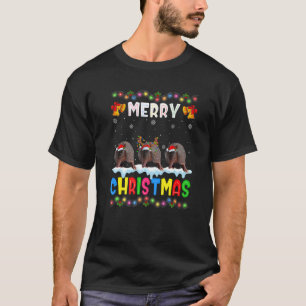T-shirt Père Noël Armadillo Animaux Joyeux Pyjama de Noël