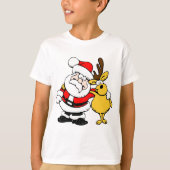 T-shirt Père Noël avec Deer meilleurs amis enfants (Devant)